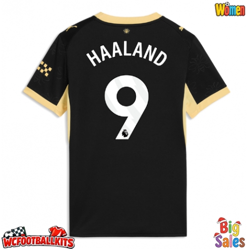 Manchester City Erling Haaland #9 Replica Away Stadium Shirt for Women 2026-27 Short Sleeve